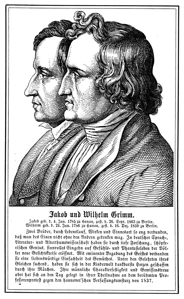 Grimm Brothers, 19Th Cent. /Njakob Grimm (17851863) And Wilhelm Grimm