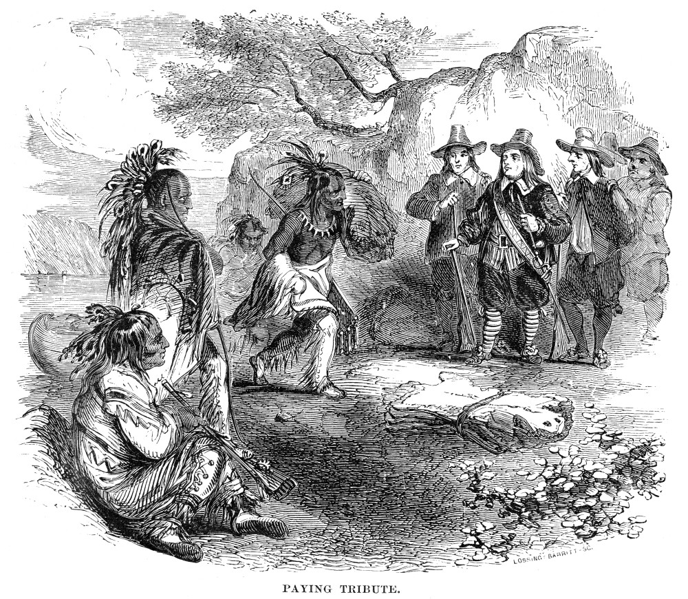 Dutch-Native American Fur Trade. /Ndutch Colonists Trading With