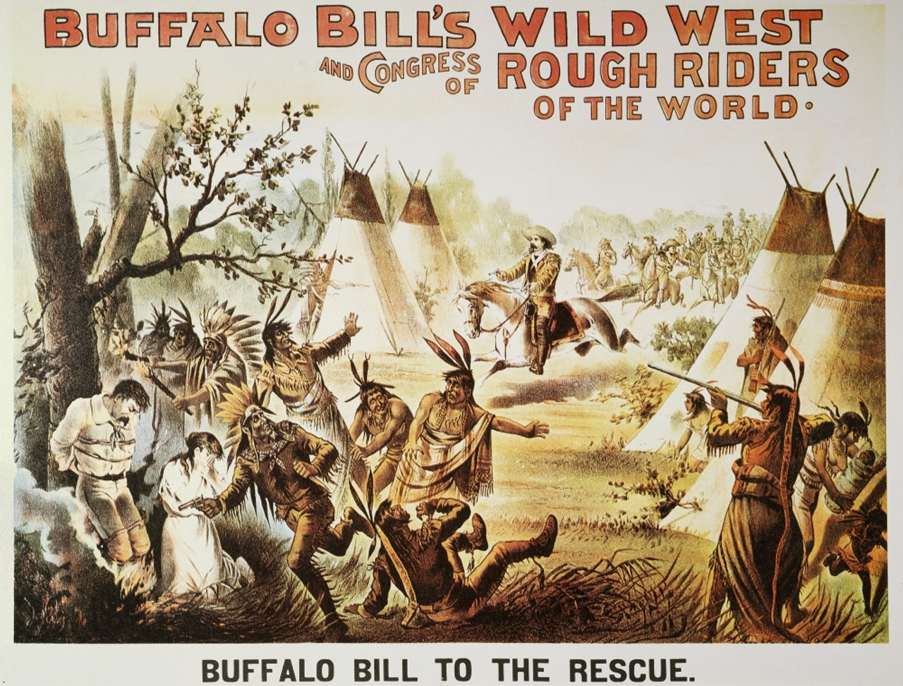 Søgemaskine optimering Ballade Oversætte Buffalo Bill: Poster, 1894. /N"Buffalo Bill To The Rescue": Lithograph  Poster For Buffalo Bill Cody'S Wild West Show, C1894. Poster Print by  Granger Collection - Item # VARGRC0044442 - Posterazzi