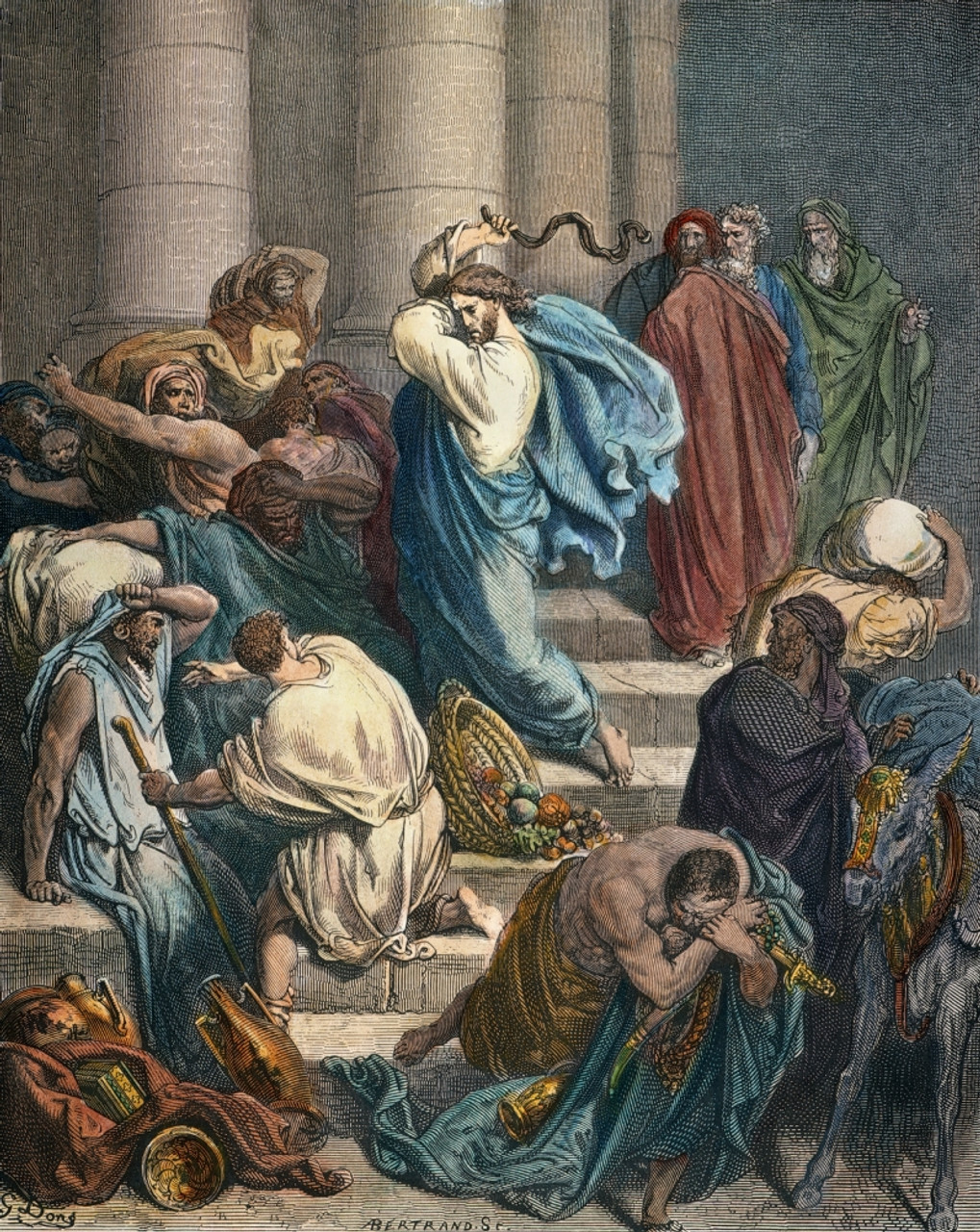 Christ At The Temple. /Nthe Buyers And Sellers Driven Out Of The Temple ...