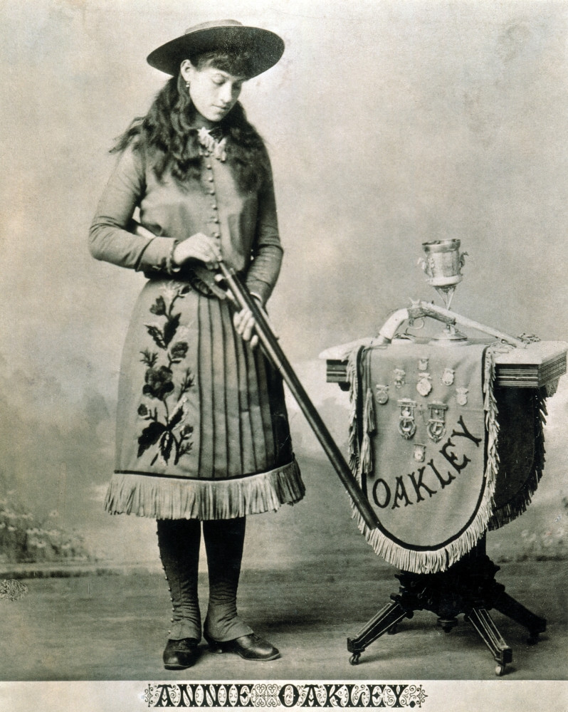Annie Oakley (1860-1926). /Ncabinet Photograph, C1890. Poster