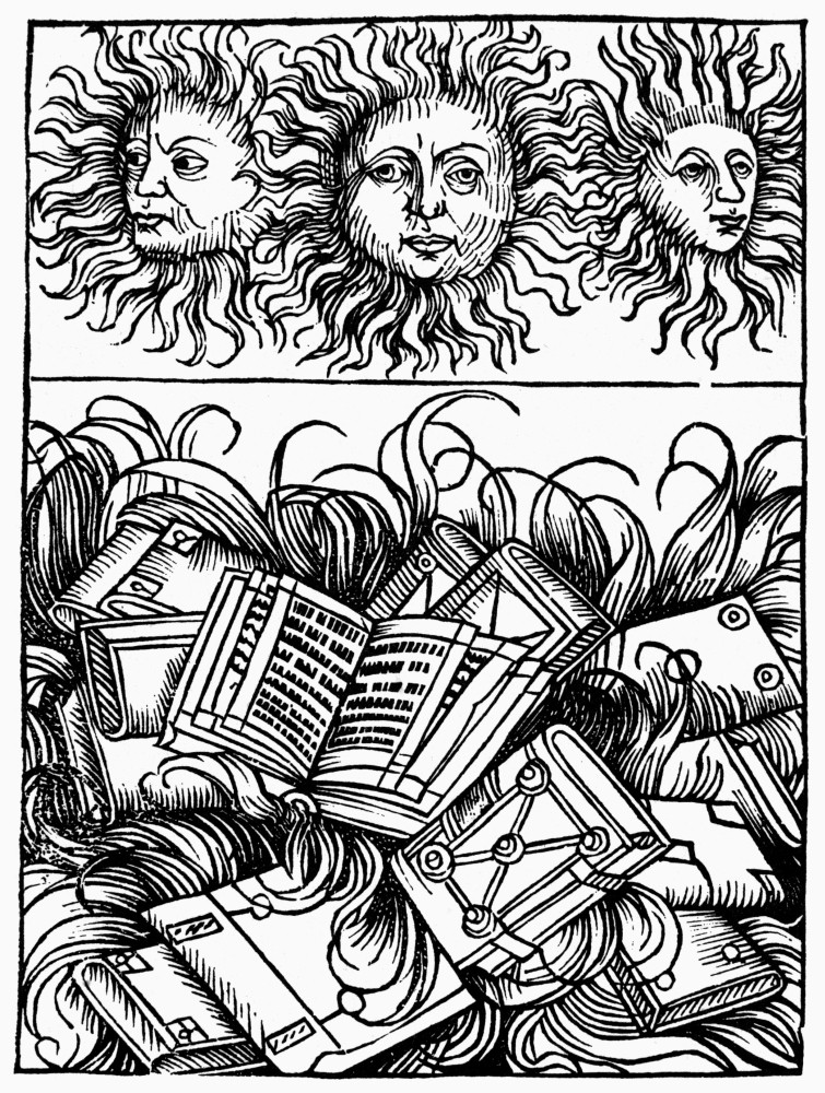 Alexandria Library. /Nthe Burning Of The Library In Alexandria