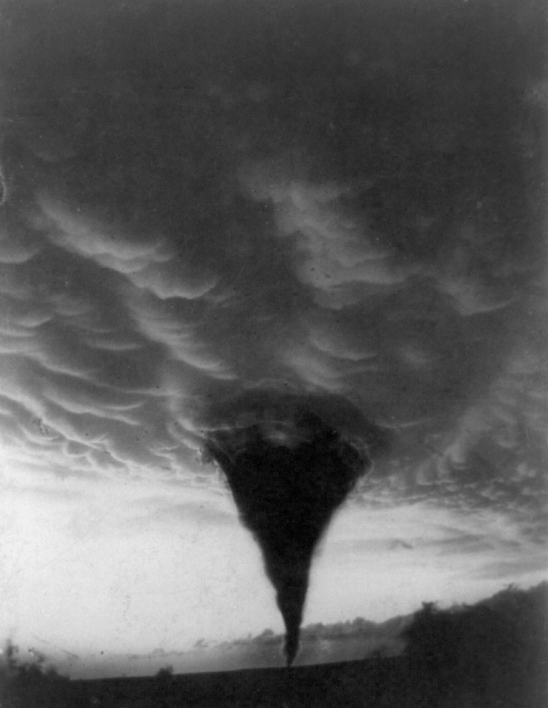 Oklahoma: Tornado, C1898. /Na Tornado Tunnel Above Oklahoma, C1898