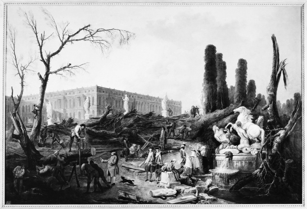 Versailles: Gardens, C1775. /Nchanges Being Made In The Gardens Of