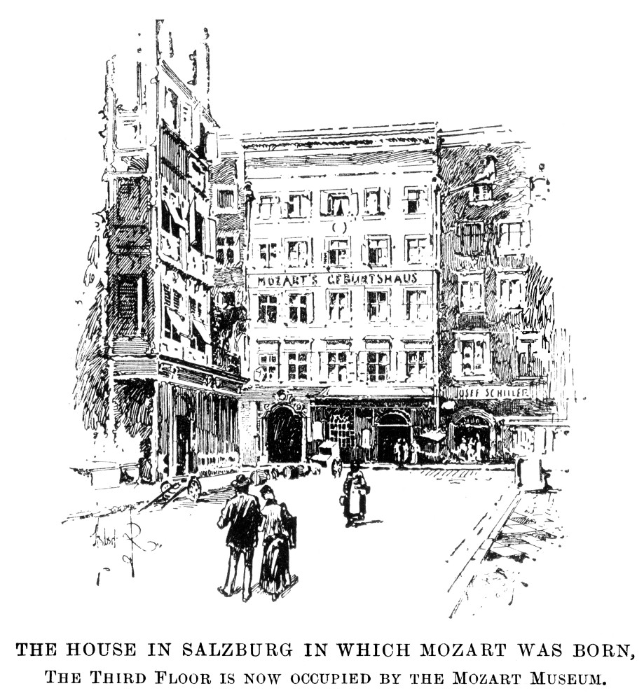 Mozart Home In Salzburg. /Nthe House At Number 9 Getreidegasse