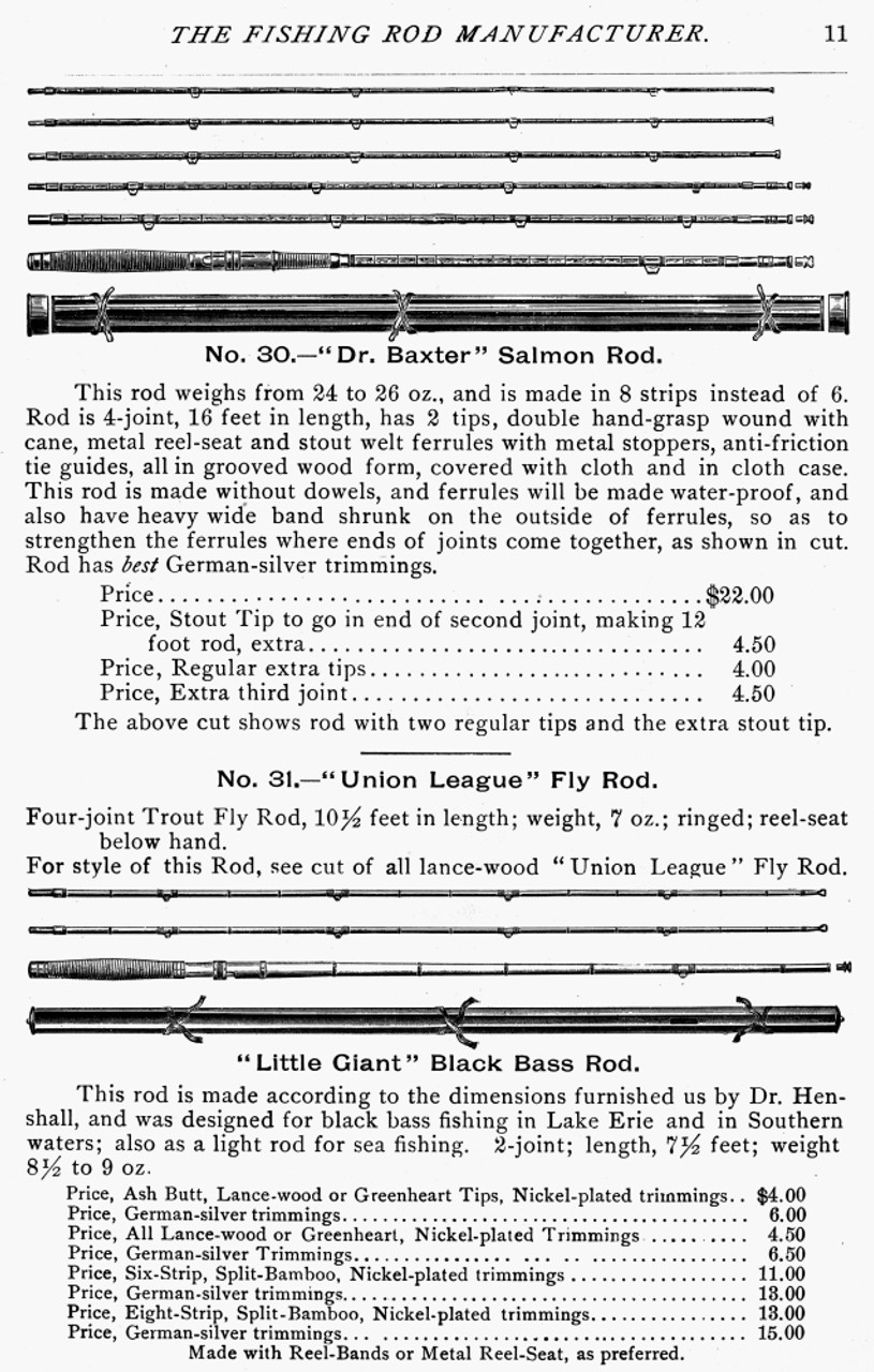 Fishing Rods, 1890. /Na Page From Thomoas H. Chubb'S 1890