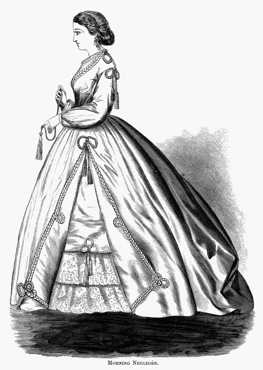 Women'S Fashion, 1865. /N'Morning Neglig_E.' Fashion Illustration From ...