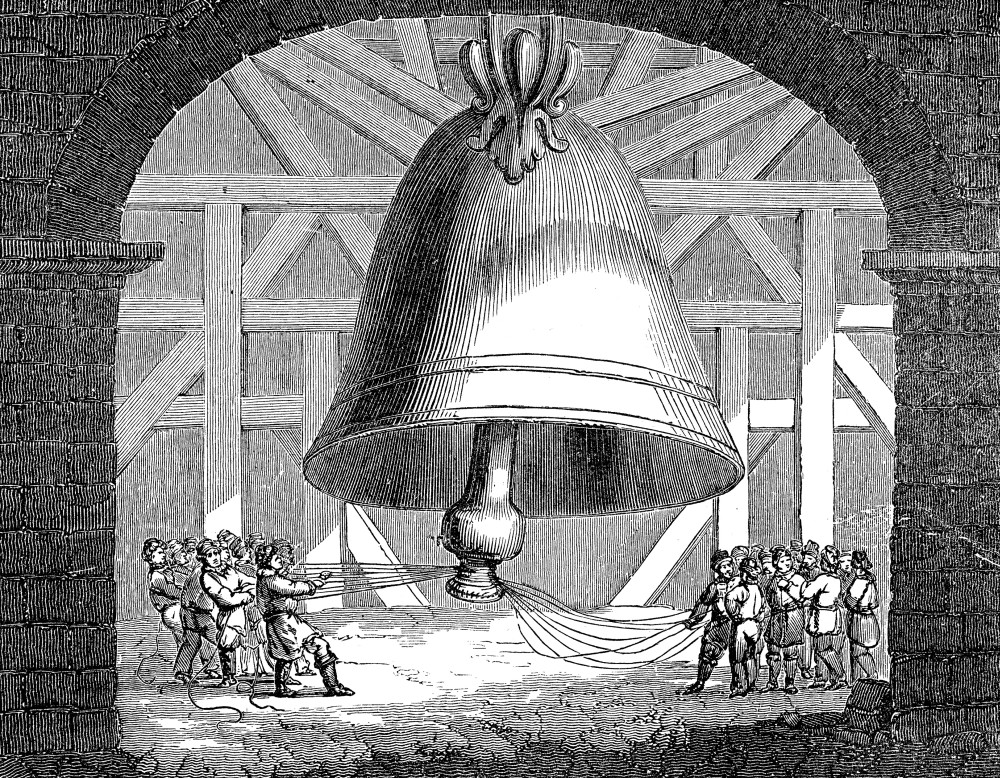 Bell Ringing, 19Th Century. /Nringing The 'Tsar Kolokol,' Or 'King Of