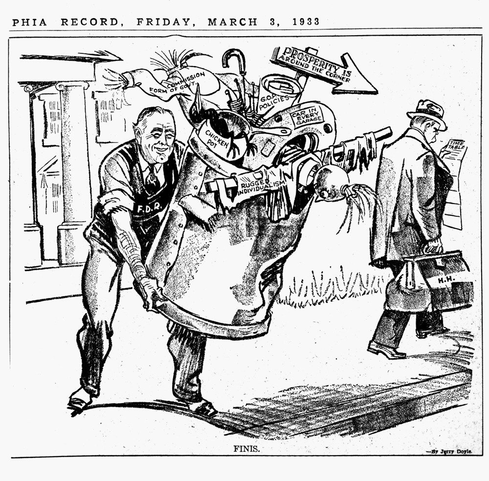 Cartoon Fdr 1933 Ncartoon Depicting Newly Elected President 