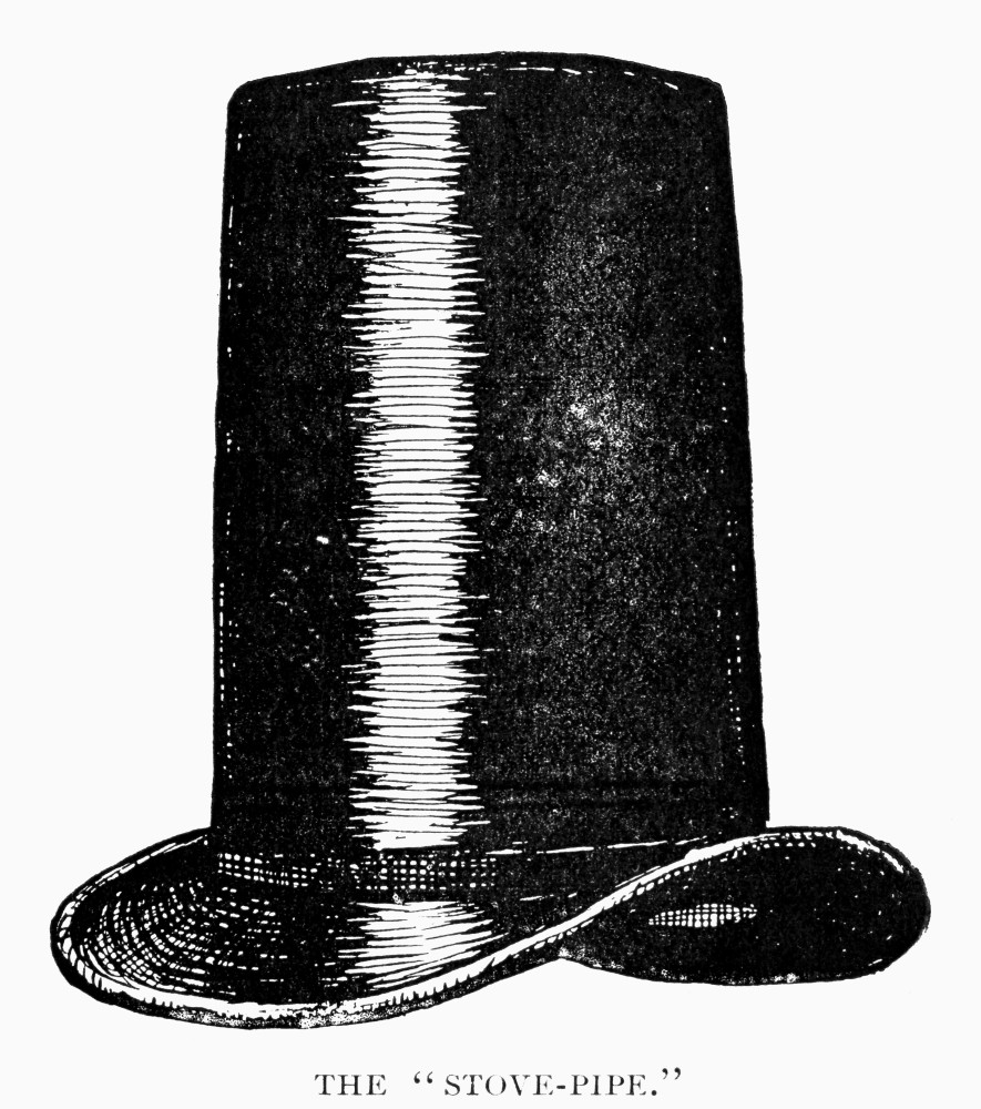 Stove-Pipe Hat, /Nline Engraving, English, Poster