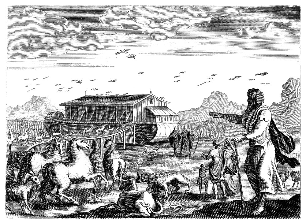 Noah'S Ark, C1800. /Nthe Animals Entering Noah'S Ark (Genesis 7:8