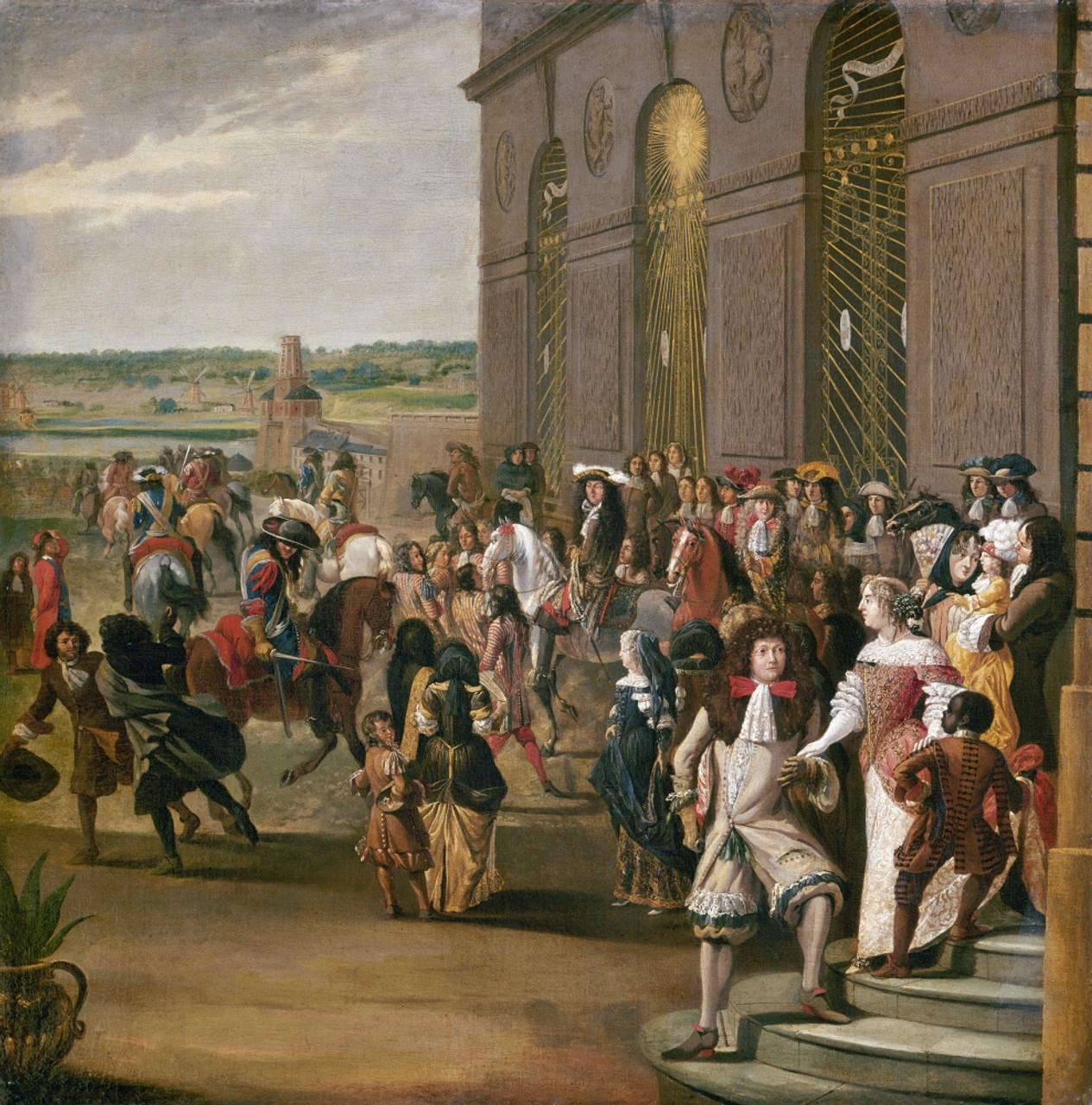 King Louis XIII shaving the walls of the city of La