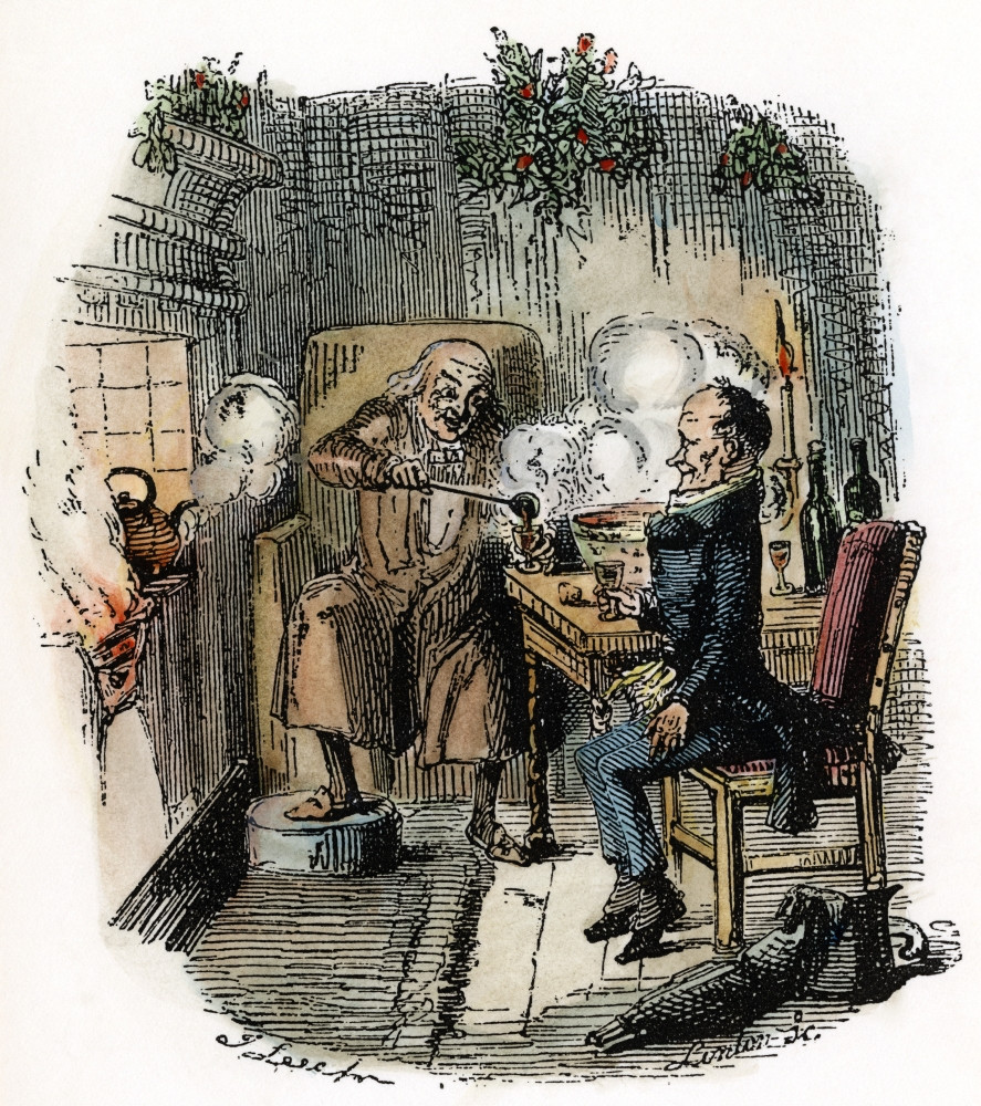 Dickens: Christmas Carol, 1843. Ebenezer Scrooge And Bob Cratchit