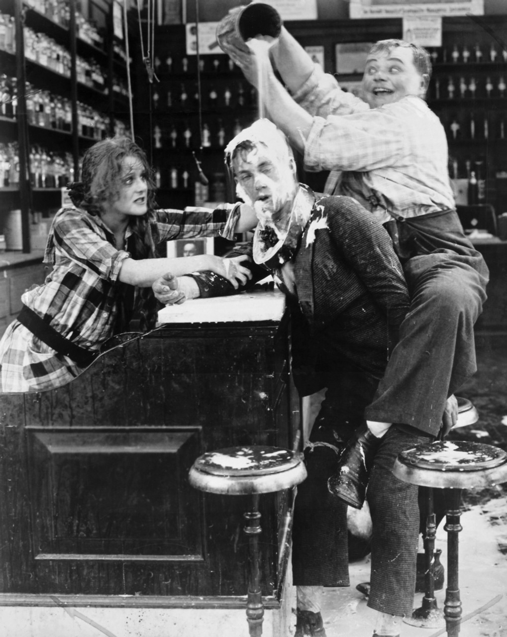 Pie In The Face./Nsilent Film Still. Fatty Arbuckle. Poster Print by