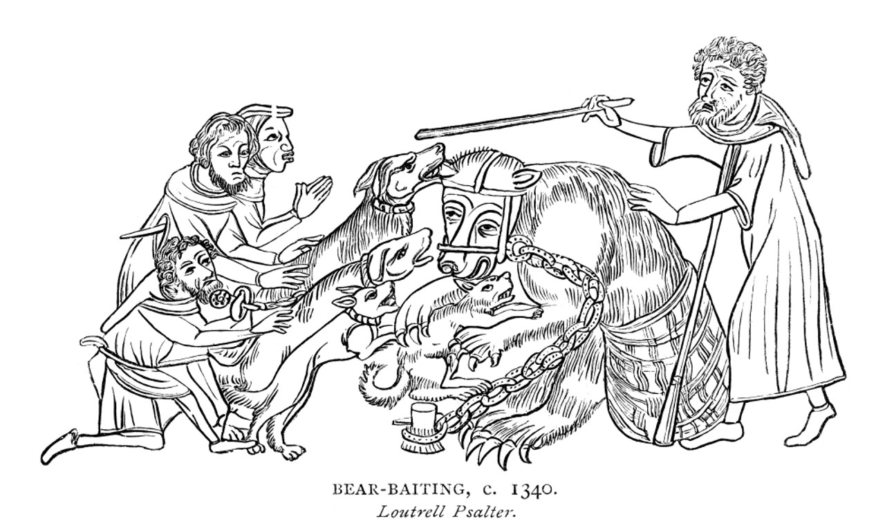 England: Bear-Baiting. /Nbear-Baiting In England. Engraving After