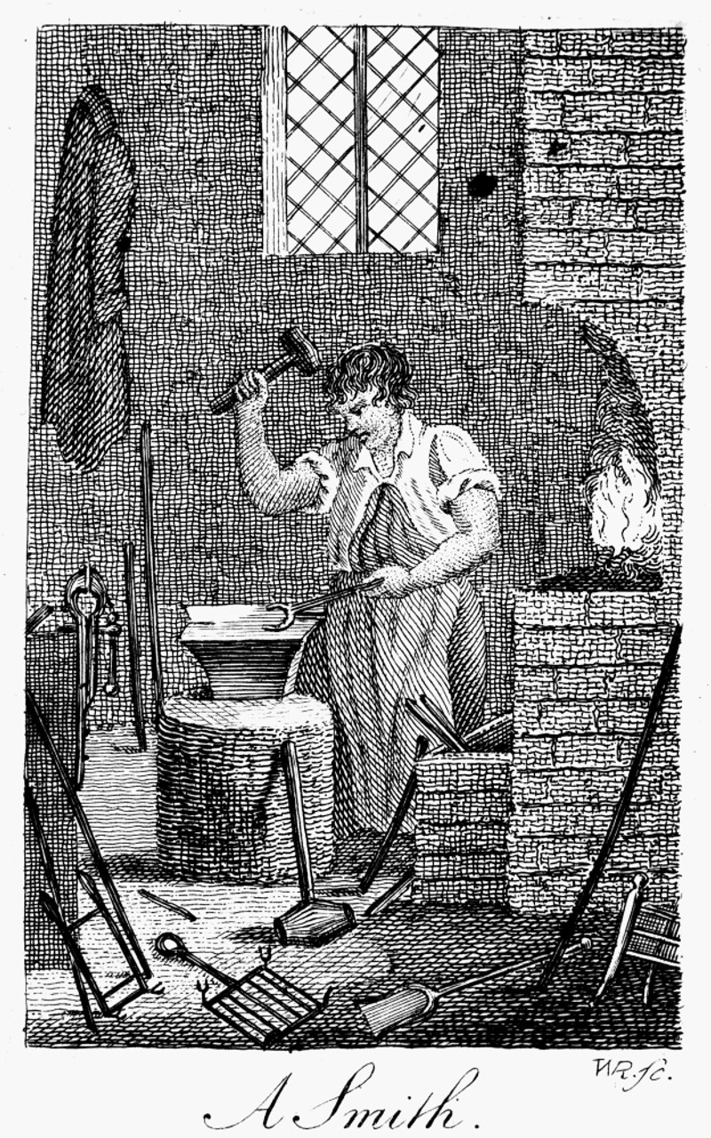 colonial blacksmith clip art