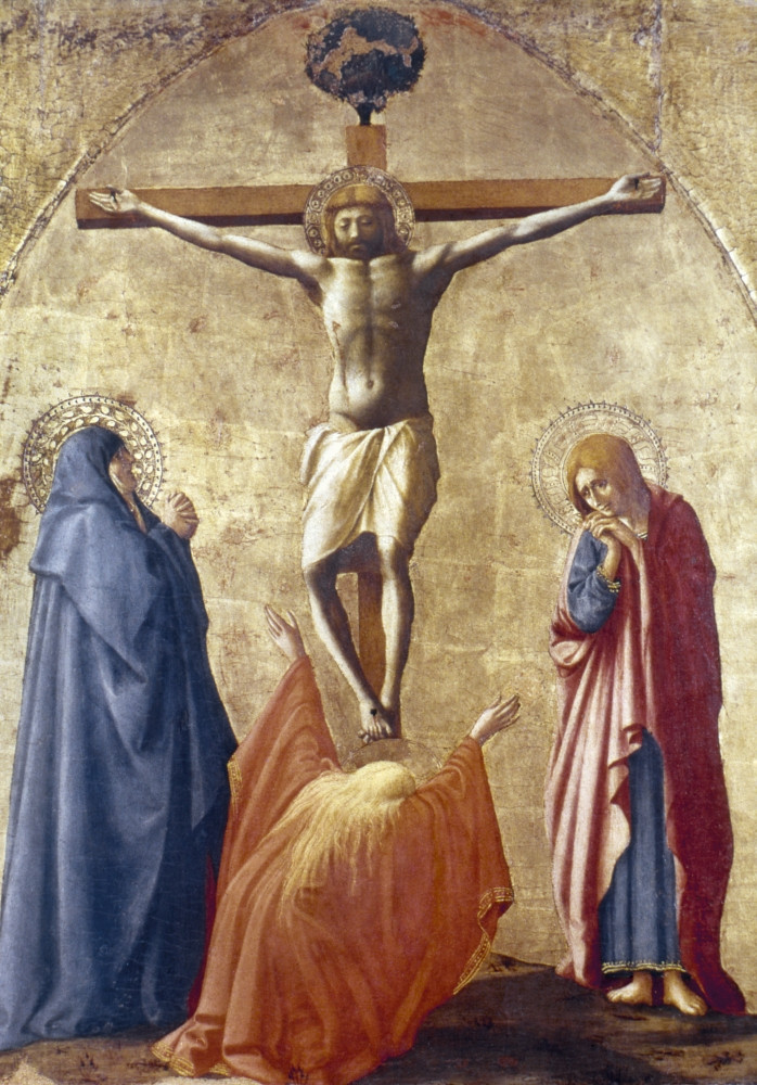 Masaccio: Crucifixion. /N'Crucifixion.' Wood By Masaccio, C1426