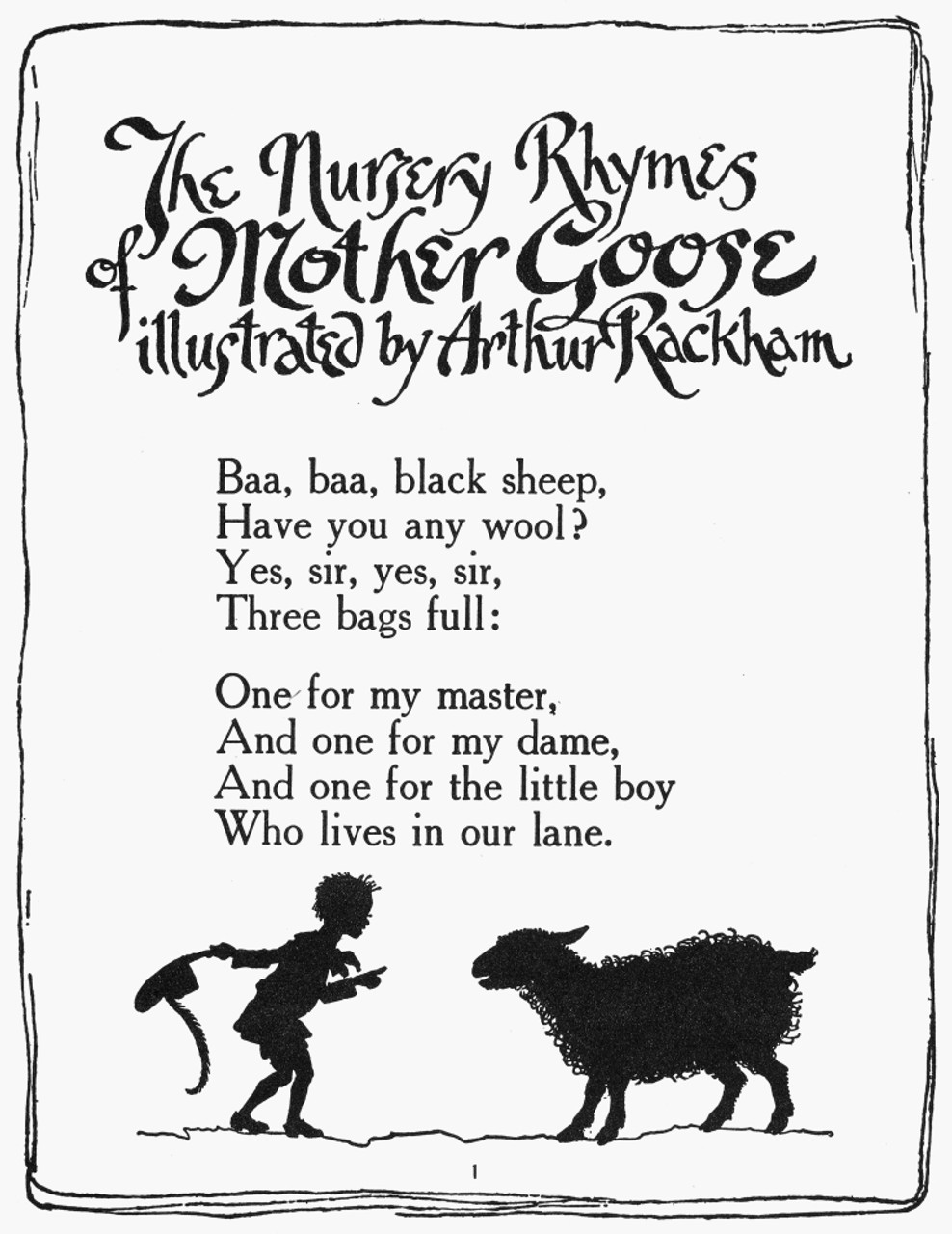 baa-baa-black-sheep-npen-and-ink-drawing-by-arthur-rackham-for-an-english-edition-1913-of-mother-goose-nursery-rhymes-poster-print-by-granger-collection-item-vargrc0079282-posterazzi for Free Printable Mother Goose Nursery Rhymes Baa, Baa, Black Sheep. /Npen-And-Ink Drawing By Arthur Rackham For An English Edition, 1913, Of 'Mother Goose' Nursery Rhymes. Poster Print by Granger Collection - Item # VARGRC0079282 - Posterazzi for Free Printable Mother Goose Nursery Rhymes