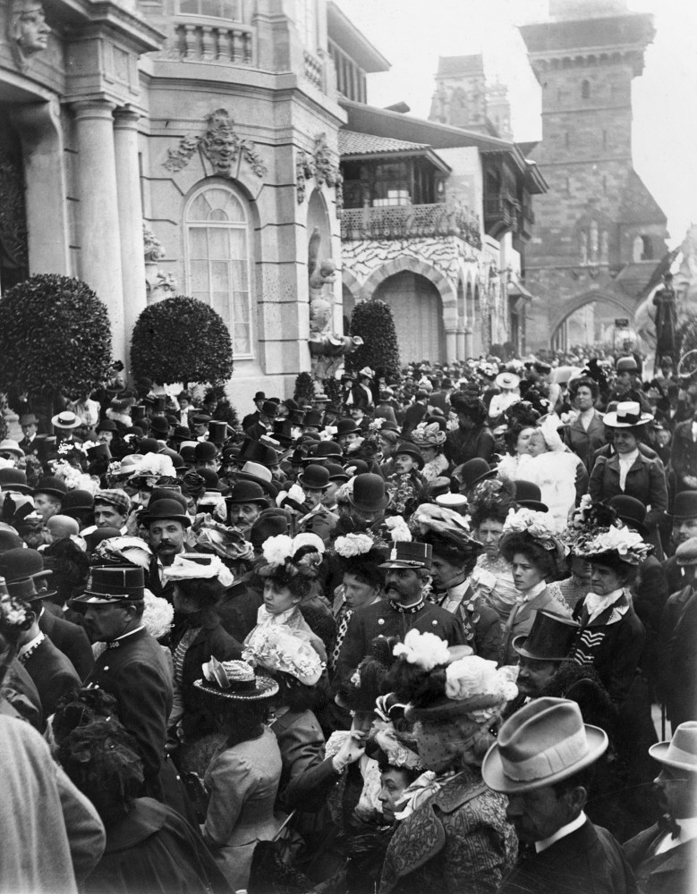 Paris Exposition, 1900. /Ncrowds Attending The Dedication Of The U.S ...