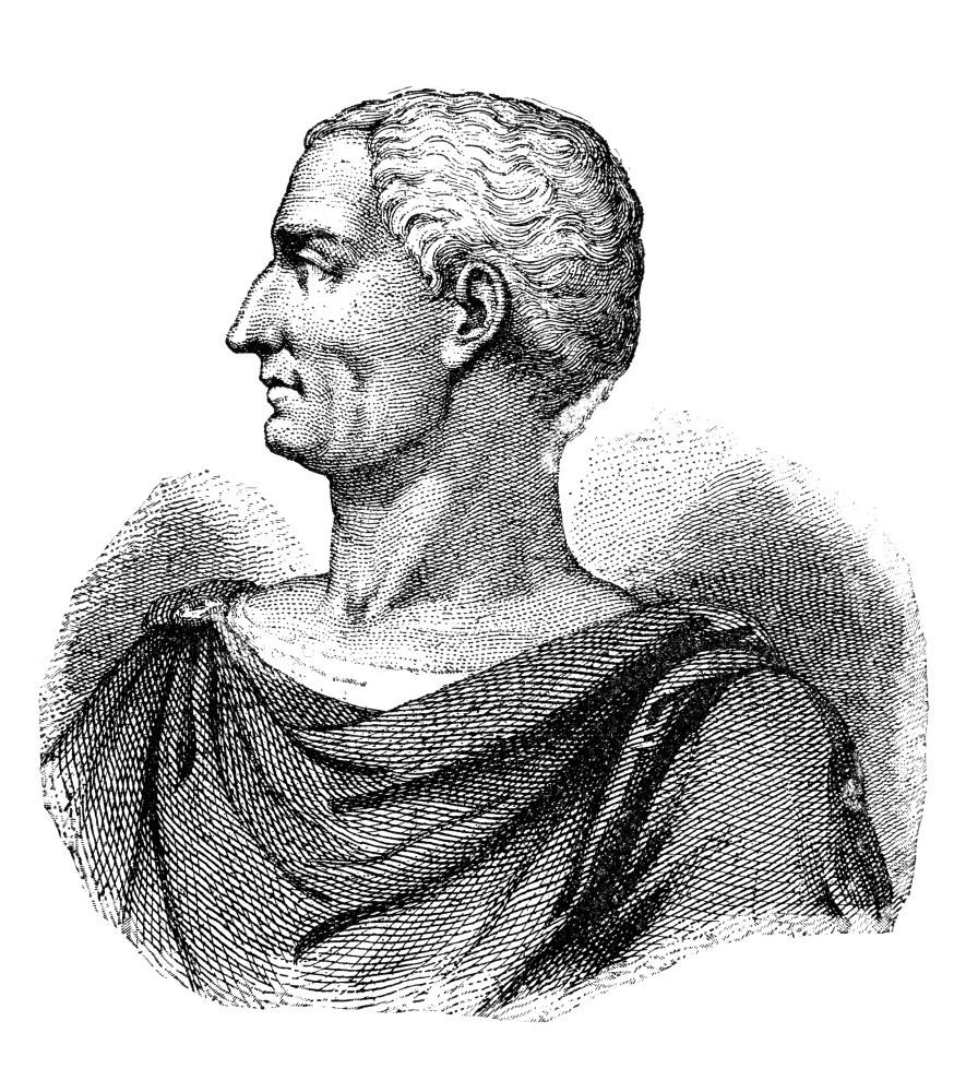 julius caesar line drawing