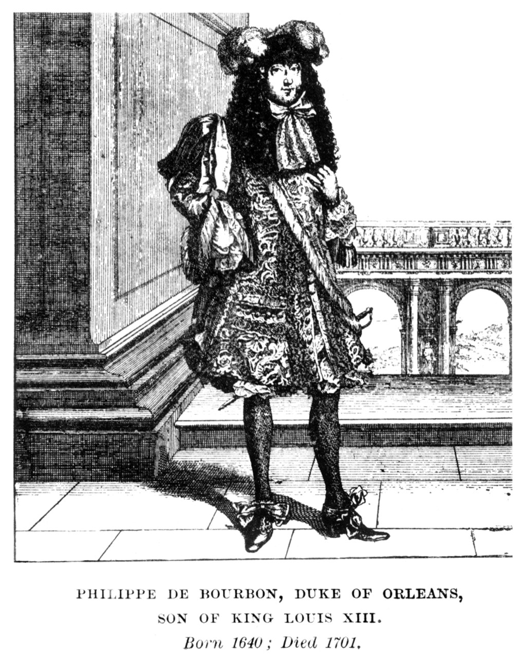 Old Engraved Illustration Of Louis Philippe Duke Of Orleans On His