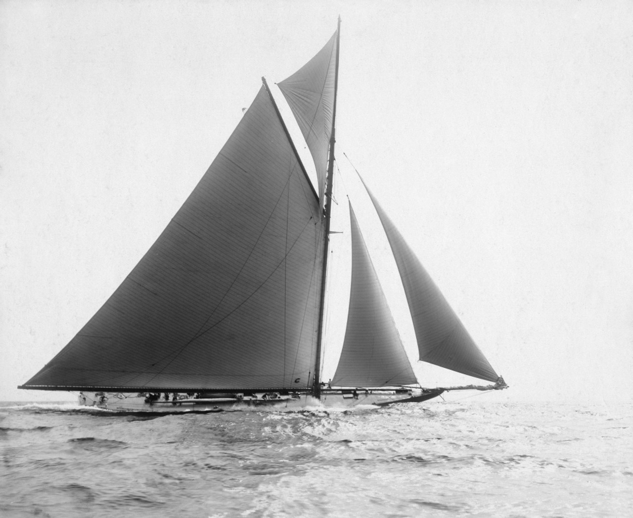 America'S Cup, 1901. /Nthe American Winner, 'Columbia,' At The Start Of The  Eleventh International Race For The America'S Cup In October, 1901. Poster