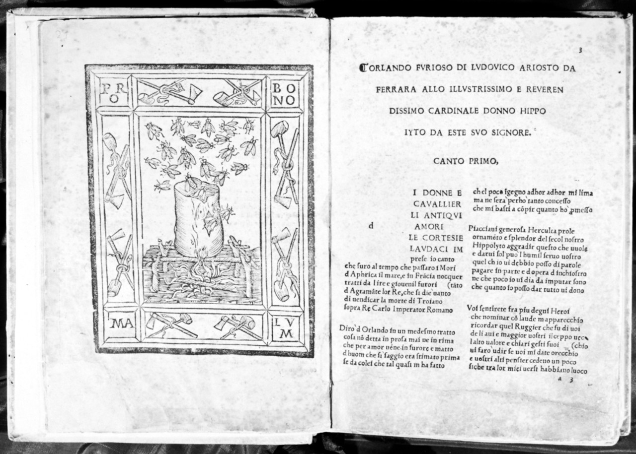 Ariosto: Orlando Furioso. /Npage From The First Edition Of 'Orlando Furioso,'  By Ludovico Ariosto, Early 16Th Century. Poster Print by Granger Collection  - Item # VARGRC0106642 - Posterazzi