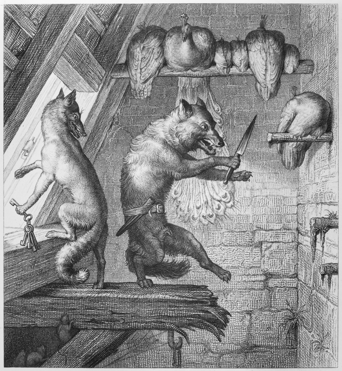 Of German, 1846, /Nsteel For Kaulbach, Wilhelm Edition The Fox, Engraving, Von After Reynard 1846. An