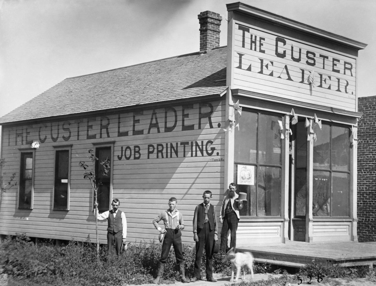 Nebraska Printing Office. /Nprinting Office Of The 'Custer Leader' Newspaper In Broken Bow