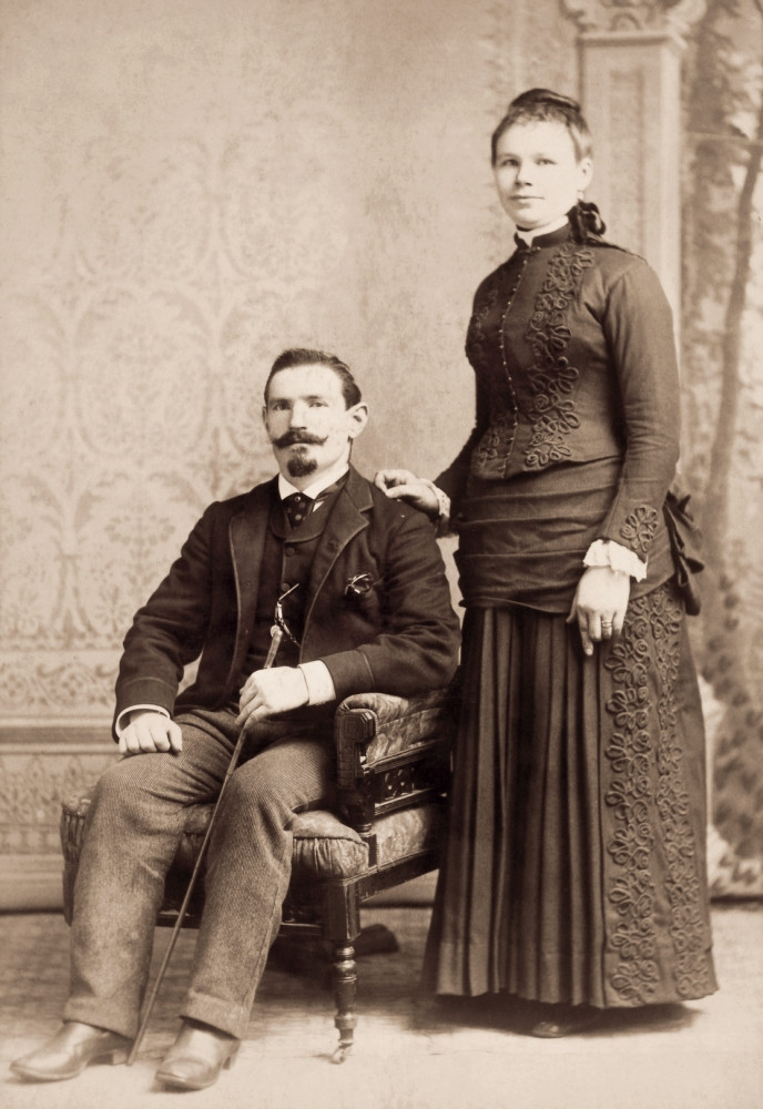 American Couple, 1880S. /Noriginal Cabinet Photograph, New York