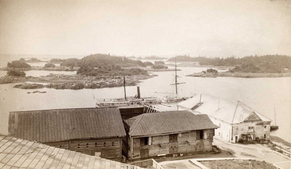 Alaska Sitka Harbor, 1887. /Nthe Harbor At Sitka, Alaska, 1887. Poster