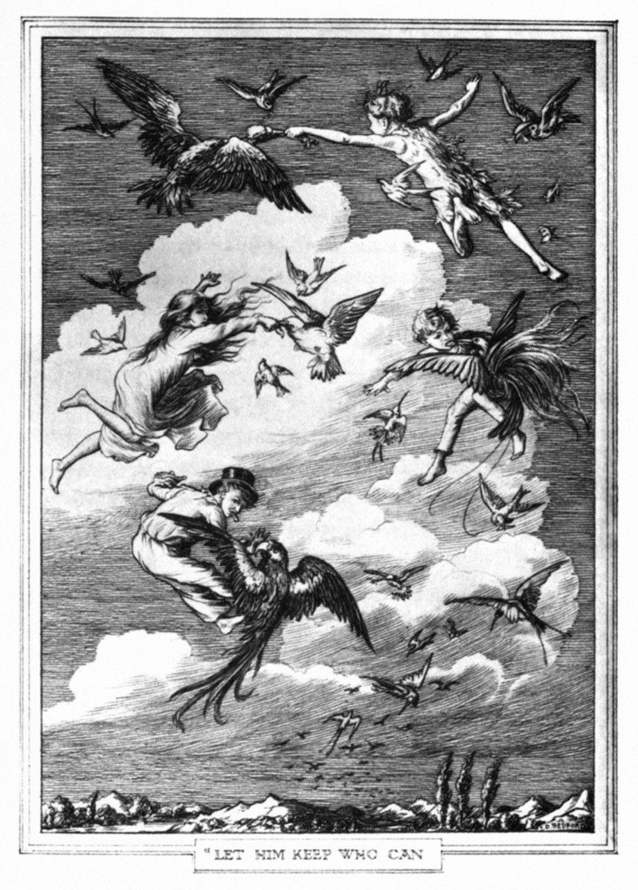 Barrie: Peter Pan, 1911. /Npeter Teaches The Children To Fly. Drawing By  Francis D. Bedford For The 1911 Edition Of J.M. Barrie'S 'Peter Pan.'  Poster Print by Granger Collection - Item # VARGRC0325195 - Posterazzi