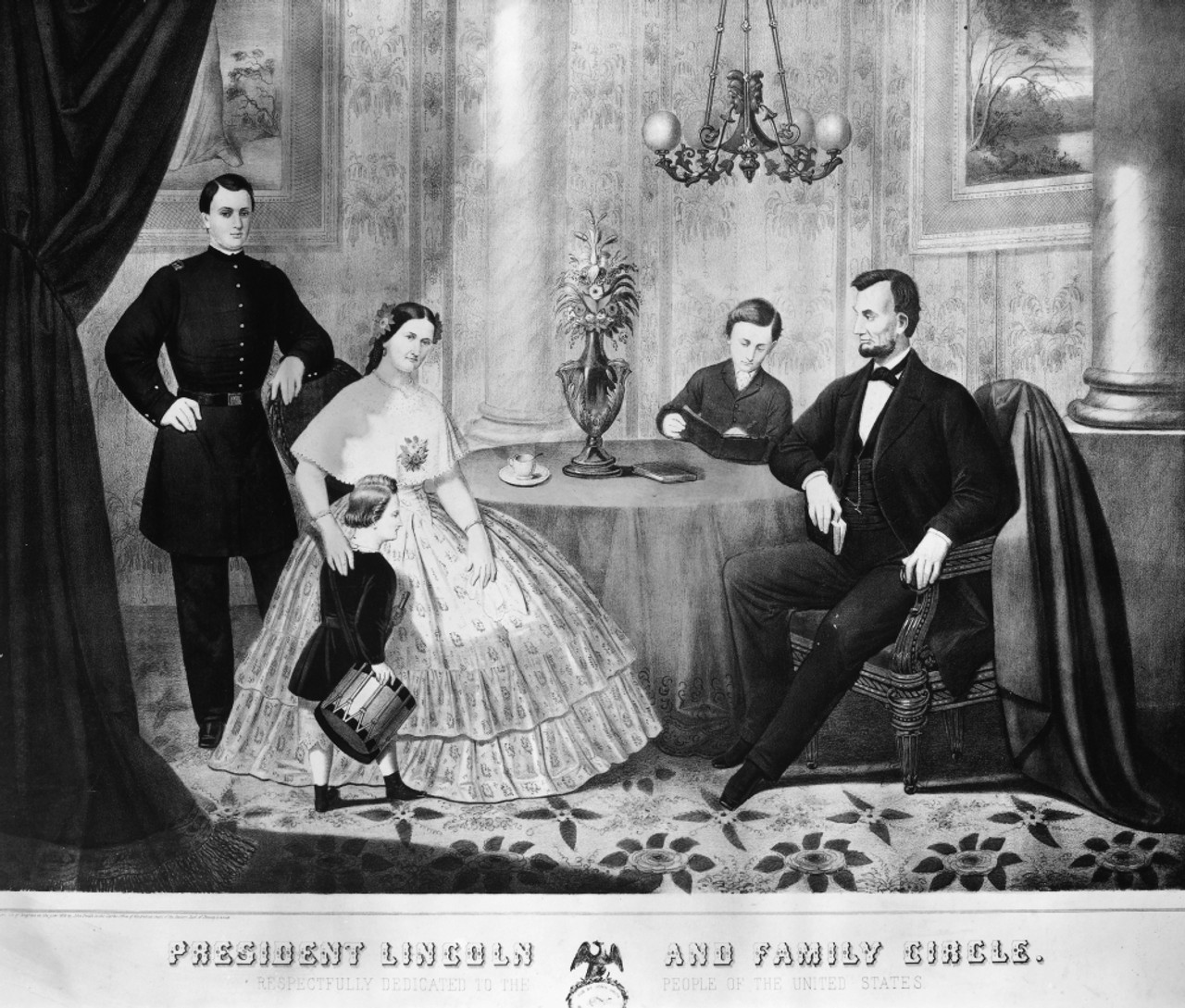 abraham lincoln with his family
