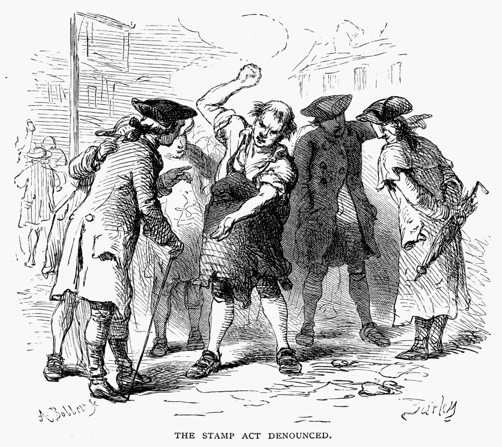 Stamp Act, 1765. /Namerican Colonists Denouncing The Stamp Act In 1765