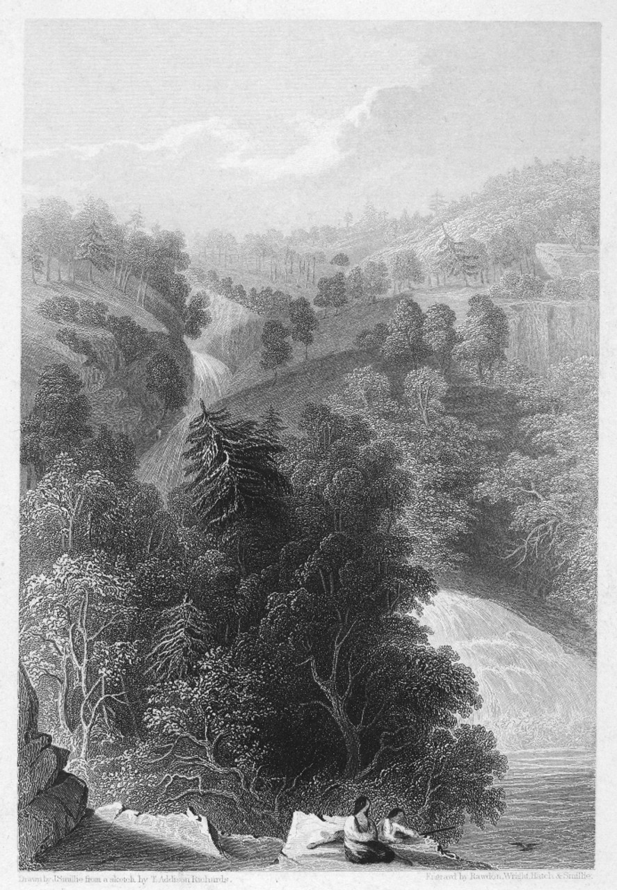 Georgia: Tallulah Falls. /Nsteel Engraving, 1844. Poster Print by ...