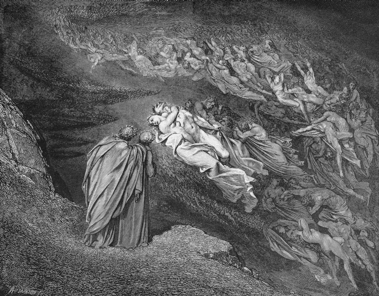 Engraving By Gustave Dore 1832-1883 French Artist And Illustrator For  Inferno By Dante Alighieri Canto Xiv Lines 37 To 39 PosterPrint - Item #