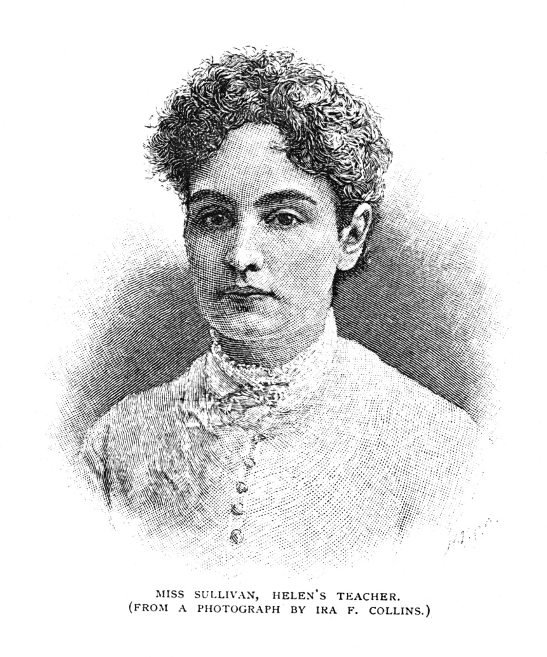 Anne Sullivan Macy /N(18661936). Helen Keller'S Teacher. Steel Engraving After A Photograph By Anne Sullivan Macy /N(18661936). Helen Keller'S Teacher. Steel Engraving After A Photograph By