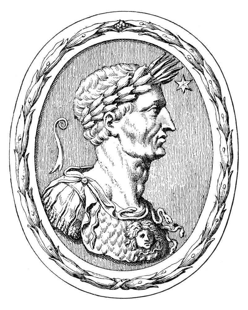 julius caesar line drawing