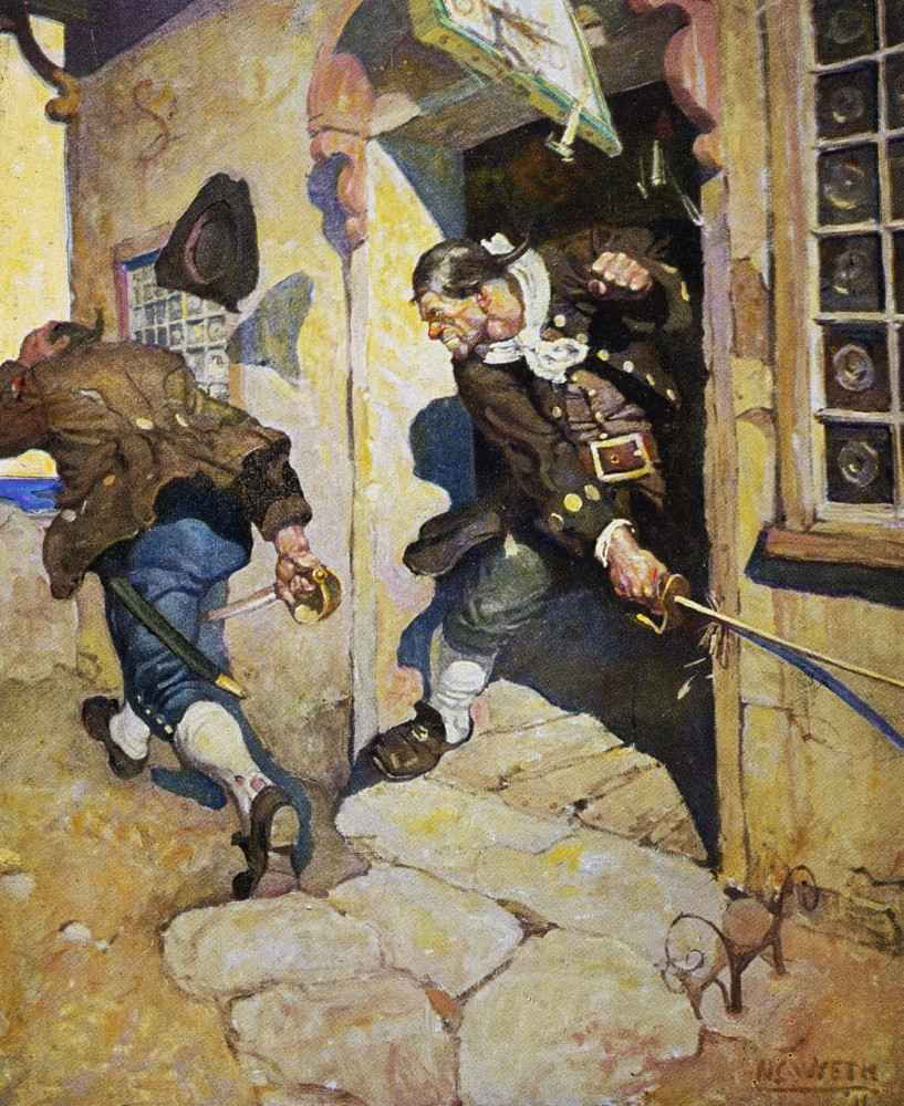 Treasure Island, 1911. /Ncaptain Bones Routs Black Dog