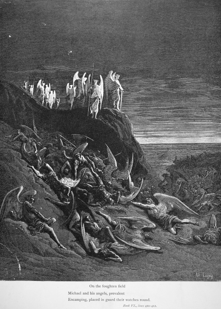 アートポスターNO.11(15862) Milton: Paradise Lost. /Nthe Archangel Michael Standing Guard