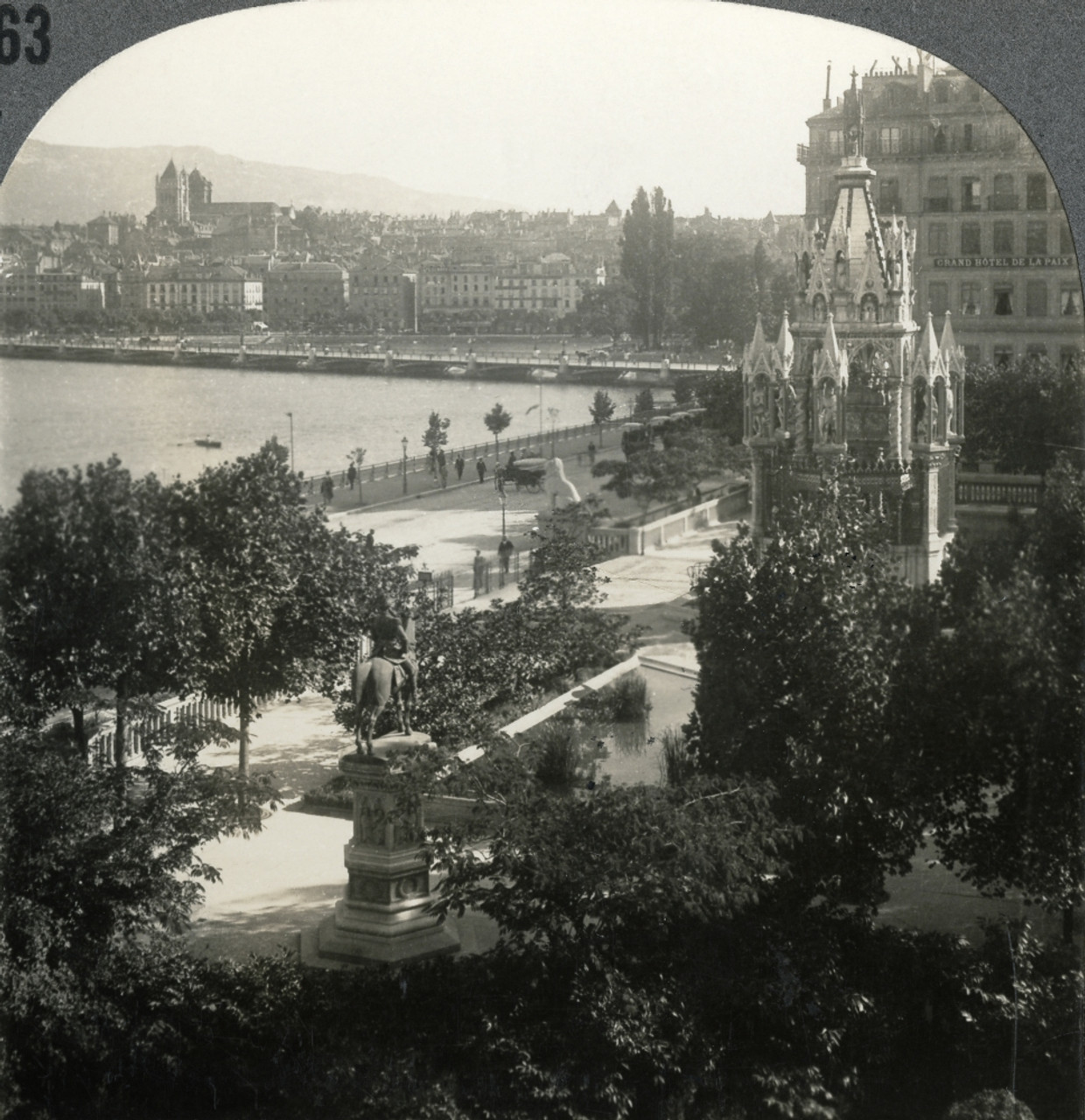 Switzerland: /N'Lovely Geneva, Home Of The League Of Nations, Switzerland.' Stereograph, C1920. Poster Print by Granger Collection - Item VARGRC0323547 -