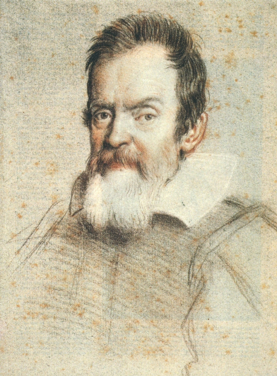 Premium Vector | Cartoon portrait of galileo galilei great scientific  astronomer