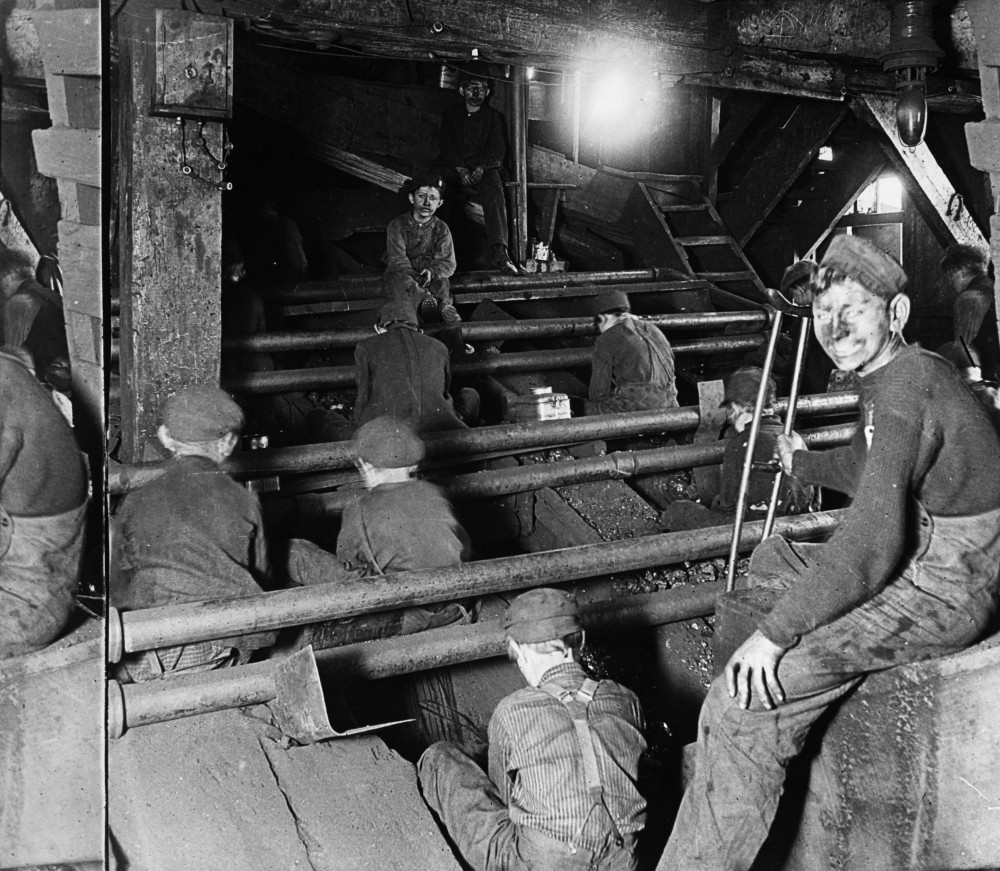 Pennsylvania: Coal Miners. /Nminers And Slate Pickers In An