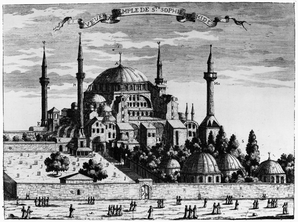 hagia sophia constantinople drawing