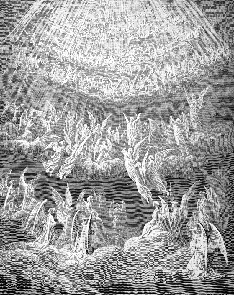 Dante: Paradise. /Nthe Heavenly Choir. Wood Engraving After