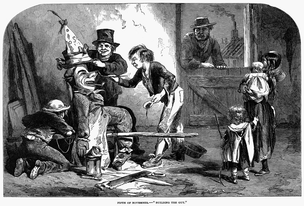 Guy Fawkes' Day, 1853. /N'Building The Guy.' Building The Effigy