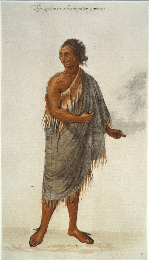 White Algonquian Man, 1585. /Nelderly Carolina Algonquian Native