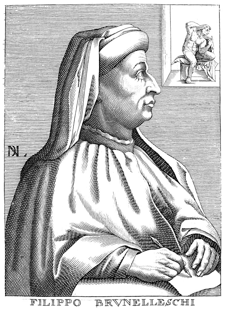 Filippo Brunelleschi /N(1377-1446). Italian Architect. Copper