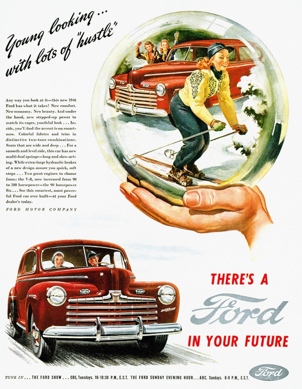 Ford Advertisement, 1946. /Namerican Magazine Advertisement, 1946