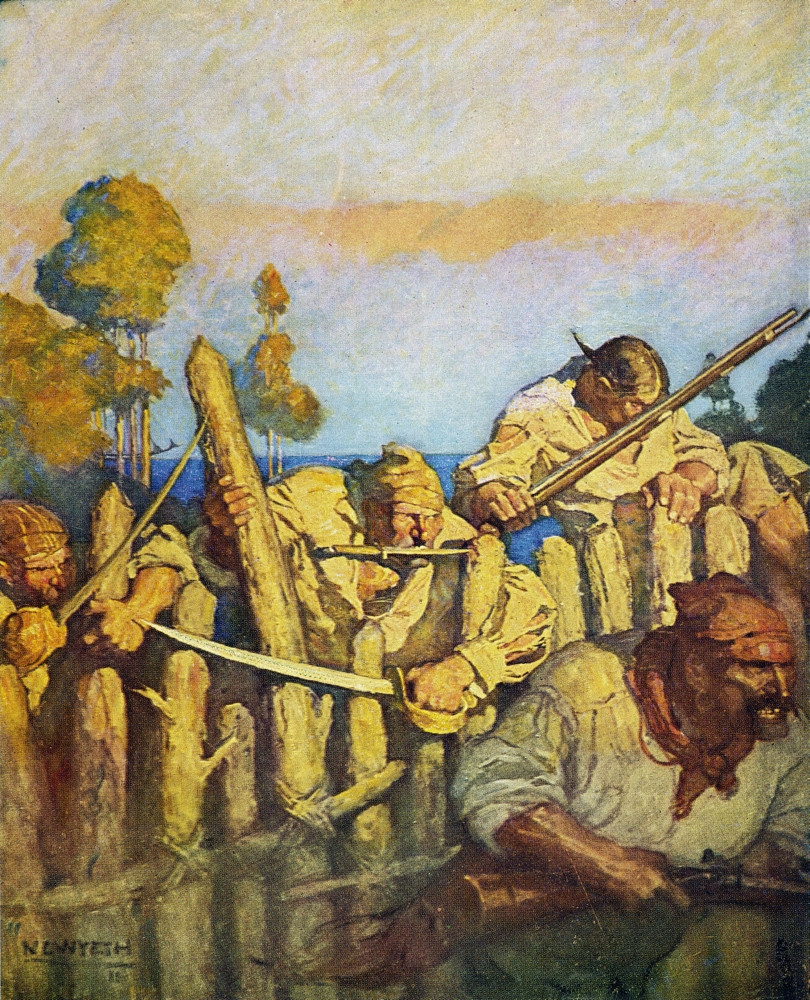 Treasure Island, 1911. /Nthe Attack On The Block House